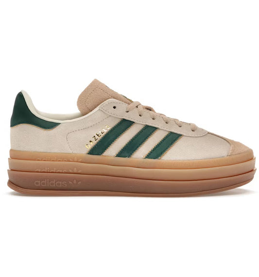 Adidas Gazelle Bold Beige Collegiate Green